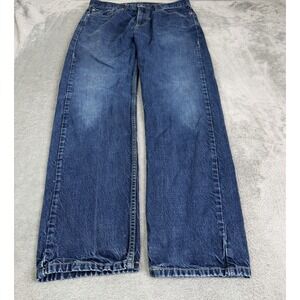 Levis 505 Regular Fit Straight Jeans Men's Size 36x32 Blue